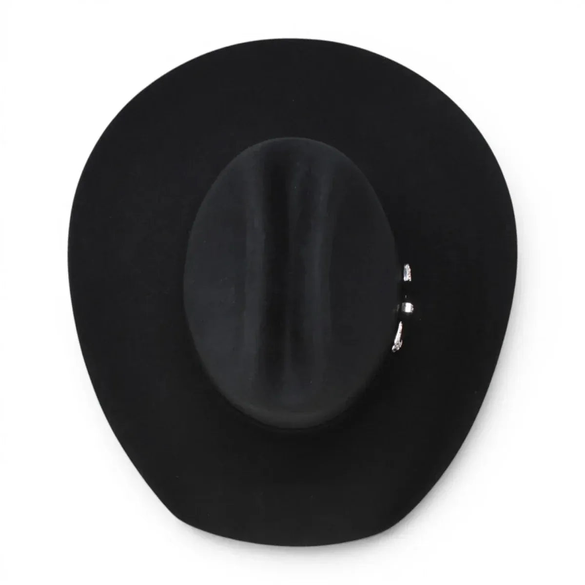 Blackstone 100X Felt Cowboy Hat Texas Style - Black - Top View