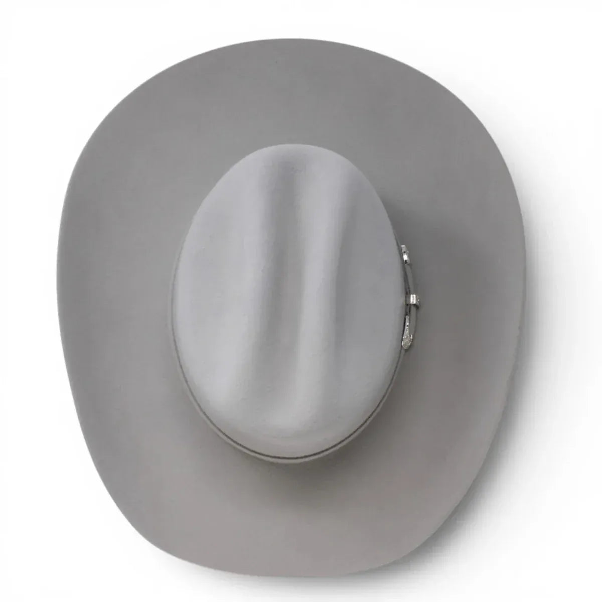 Blackstone 100X Felt Cowboy Hat Texas Style - Grey - Top View