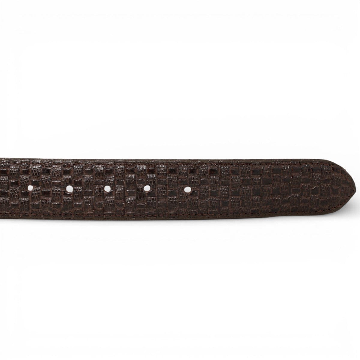 Tanner Mark Boots Belts Genuine Cowhide Leather with Hair Texas Metal Buckle Belt Brown Color - Tanner Mark Boots