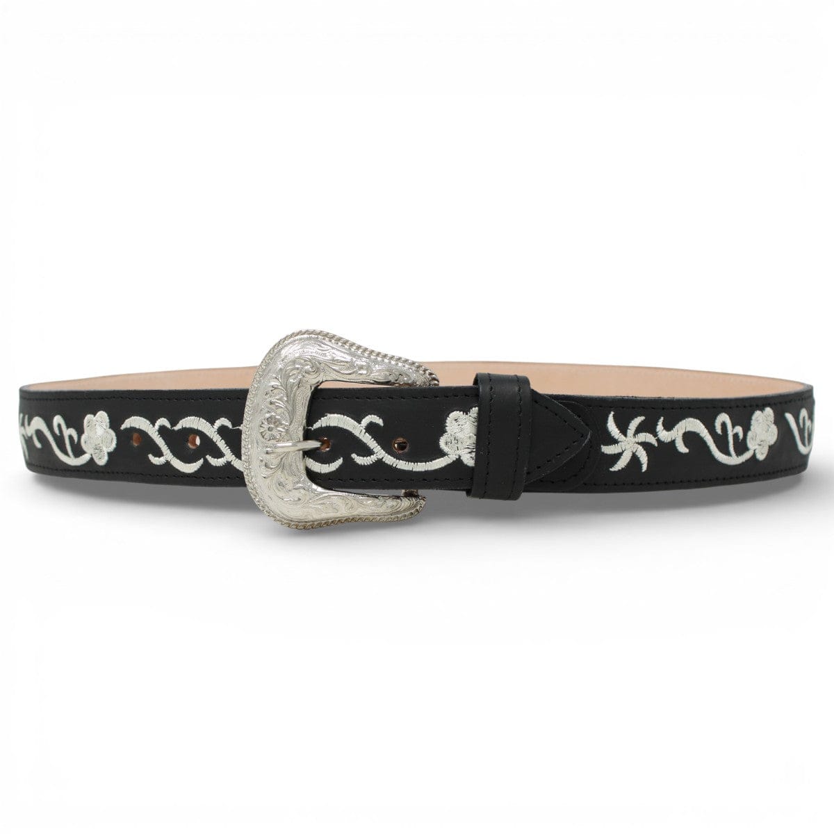 Tanner Mark Boots Belts Genuine Crazy Leather Women´s Belt Black Color - Tanner Mark Boots
