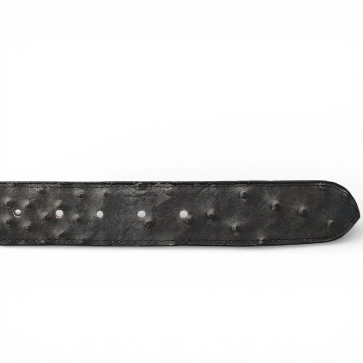 Tanner Mark Boots Belts Genuine Leather Ostrich Print Texas Metal Buckle Belt Black Color - Tanner Mark Boots