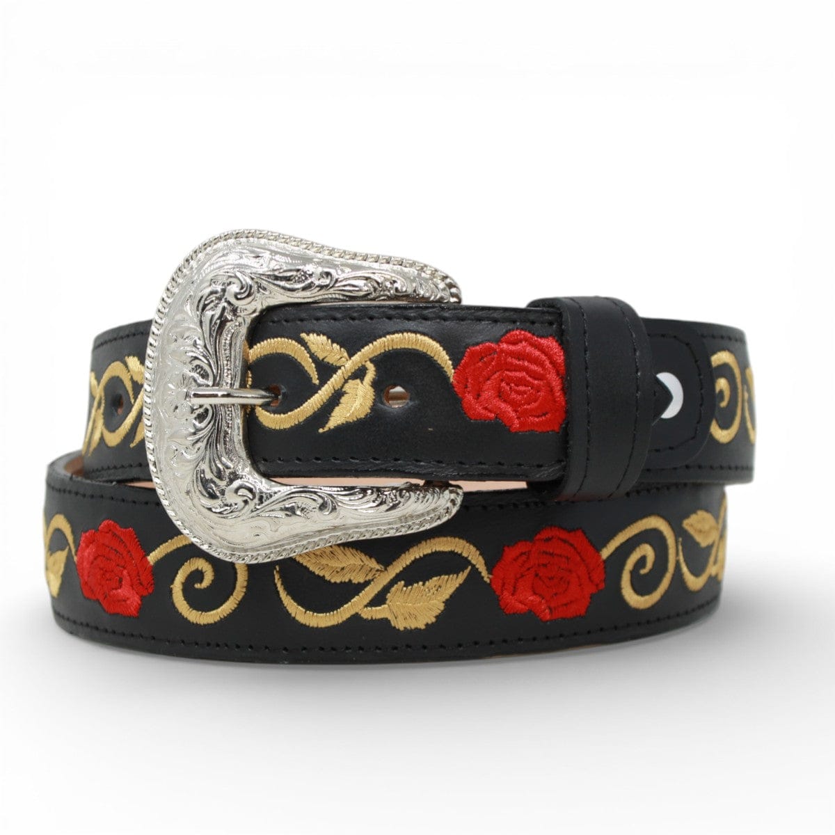 Tanner Mark Boots Belts Genuine Nobuck Leather Women´s Belt Black Color - Tanner Mark Boots