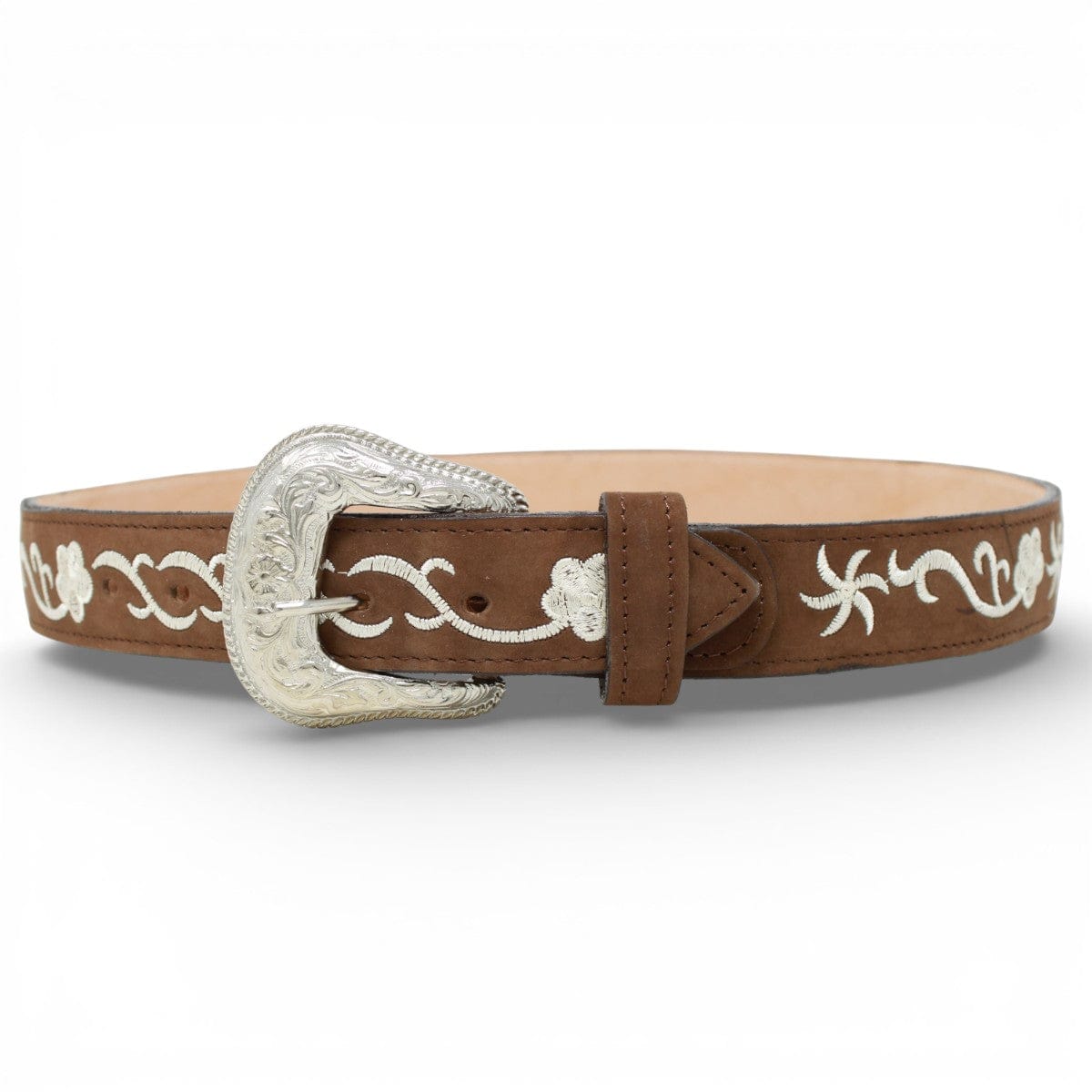 Tanner Mark Boots Belts Genuine Nobuck Leather Women´s Belt Brown Color - Tanner Mark Boots
