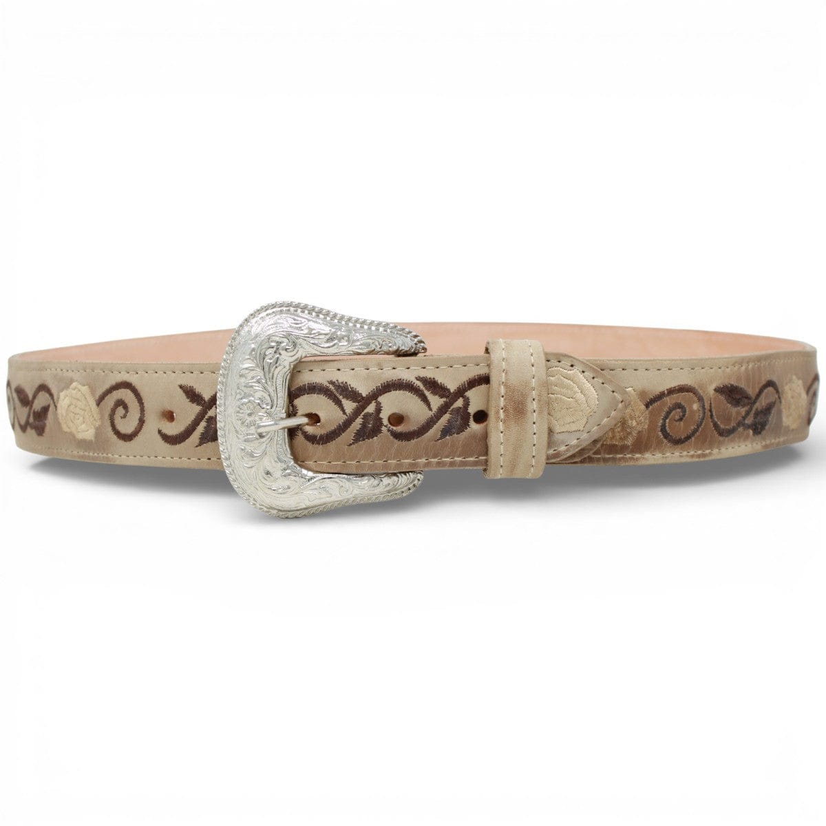 Tanner Mark Boots Belts Genuine Nobuck Leather Women´s Belt Tan Color - Tanner Mark Boot
