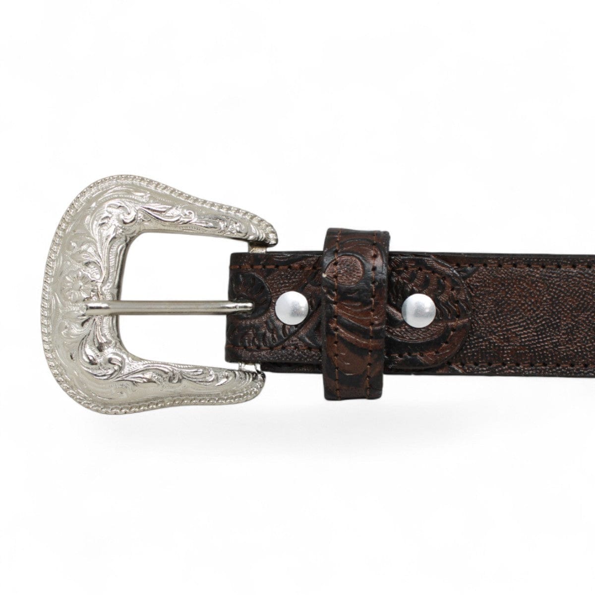 Tanner Mark Boots Belts Genuine Tooled Leather Women´s Belt Brown Color - Tanner Mark Boots
