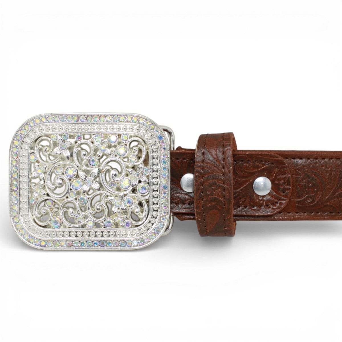 Tanner Mark Boots Belts Genuine Tooled Leather Women´s Belt Honey Color - Tanner Mark Boots