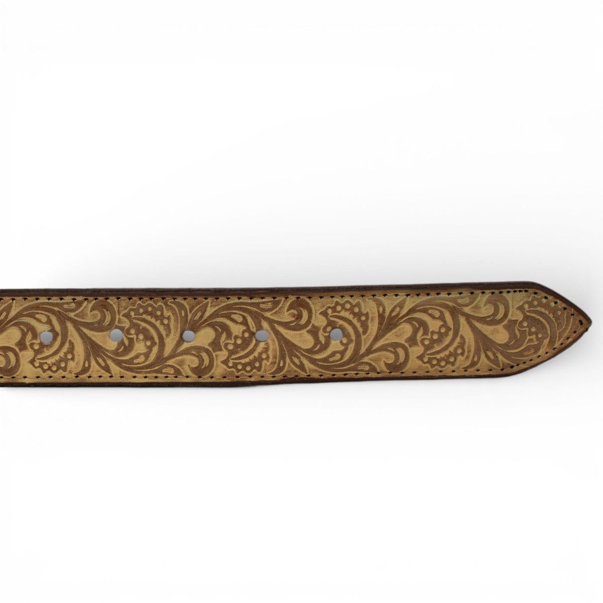 Tanner Mark Boots Belts Genuine Tooled Leather Women´s Belt Natural Color - Tanner Mark Boots