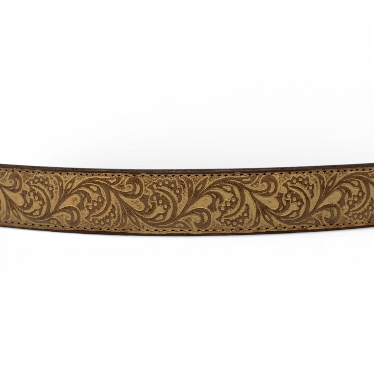 Tanner Mark Boots Belts Genuine Tooled Leather Women´s Belt Natural Color - Tanner Mark Boots