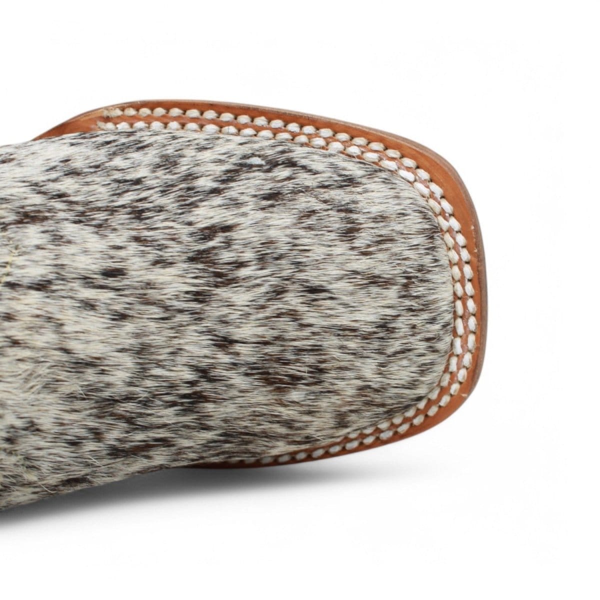Tanner Mark Boots Boots Kids Genuine Leather and Cow Hair Square Toe Boots in Brown - Tanner Mark Boots
