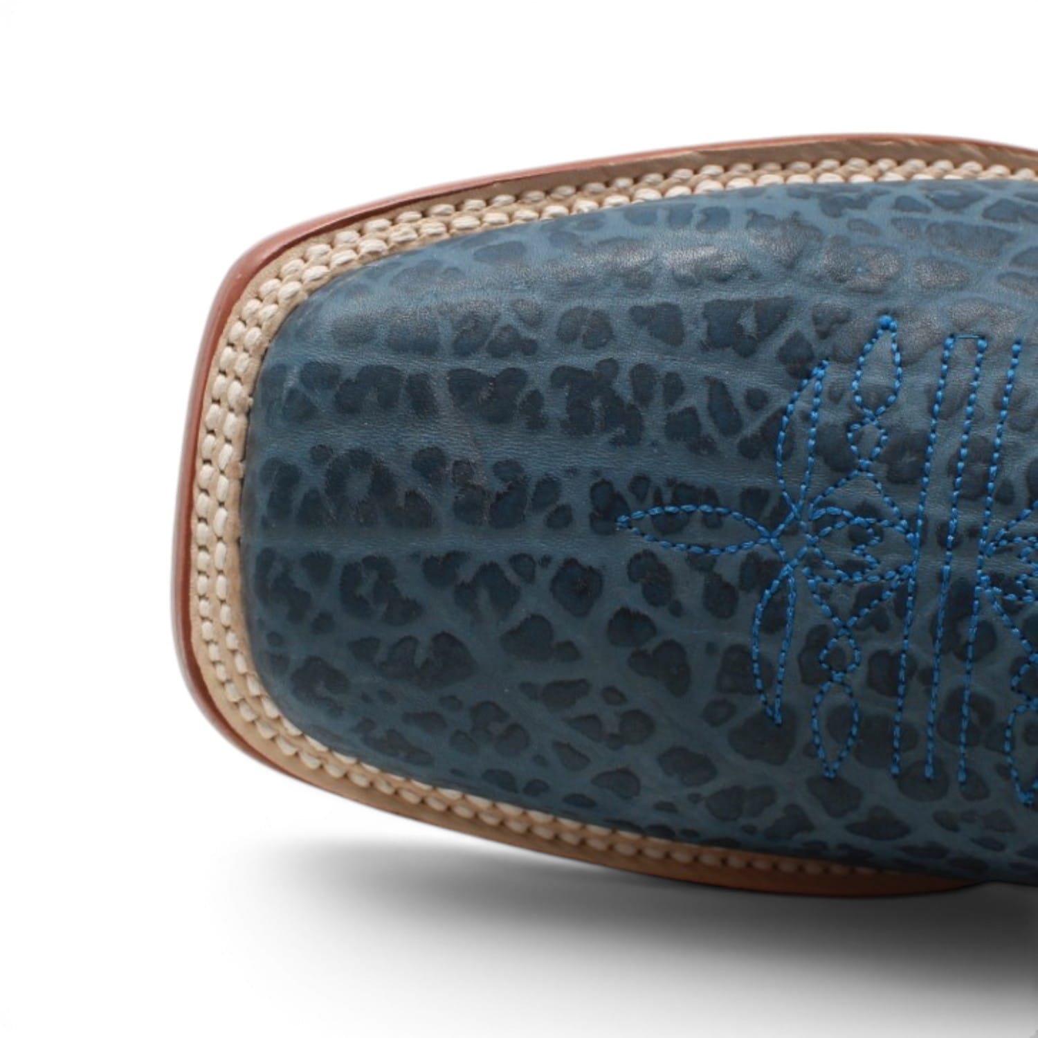 Tanner Mark Boots Boots Men's Bull Hide Leather Square Toe Boots in Blue - Tanner Mark Boots
