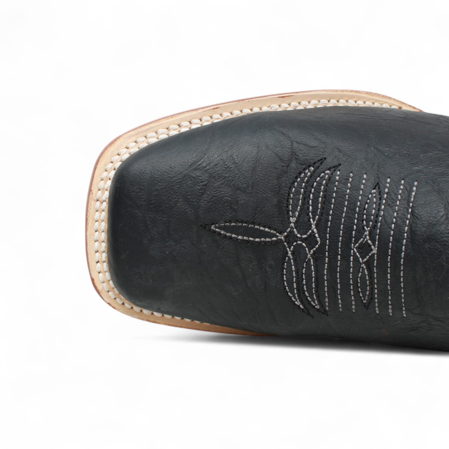 Tanner Mark Boots Boots Men's Genuine Bull Shoulder Square Toe Boots in Black - El Reparo