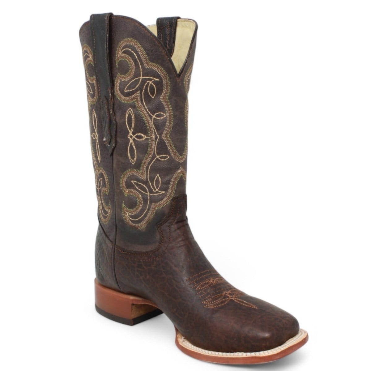 Tanner Mark Boots Boots Men's Genuine Bull Shoulder Square Toe Boots in Brown - El Reparo