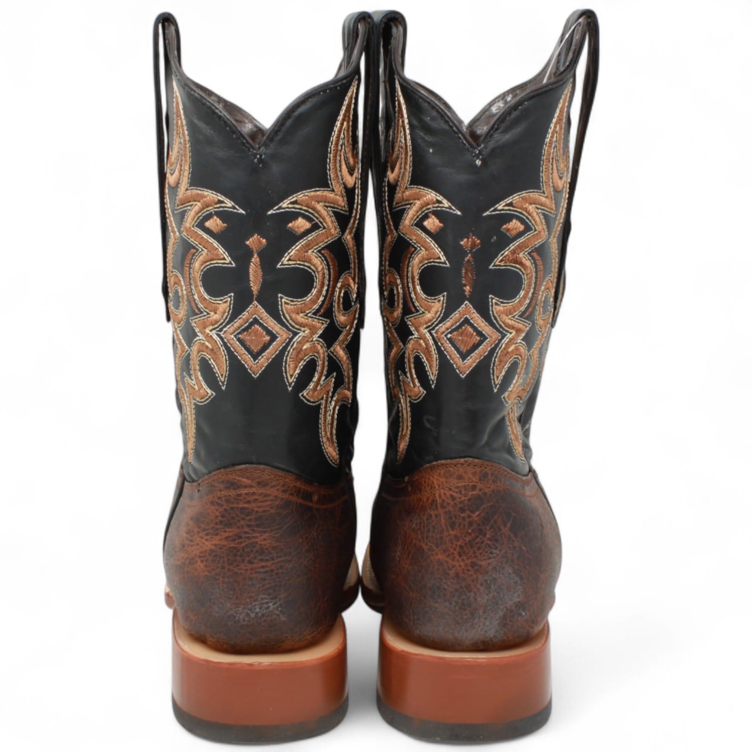 Tanner Mark Boots Boots Men's Genuine Leather Square Toe Boots in Brown - Rancho Semental