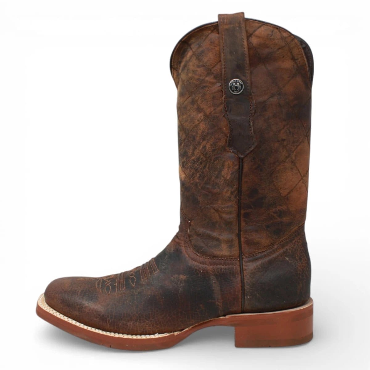 Tanner Mark Boots Boots Men's Genuine Leather Wide Square Toe Roscoe Boots in Buffalo Honey - Tanner Mark Boots