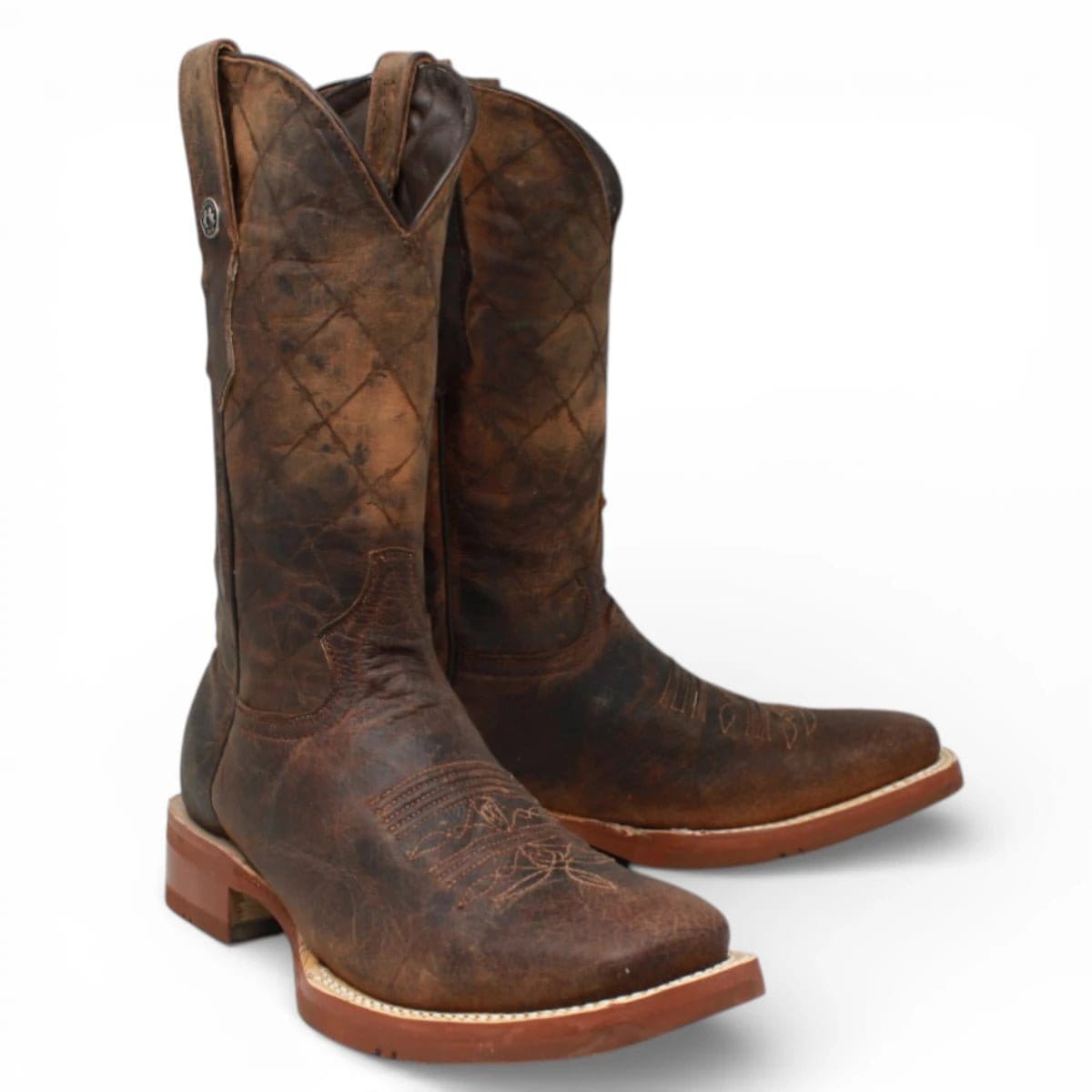 Tanner Mark Boots Boots Men's Genuine Leather Wide Square Toe Roscoe Boots in Buffalo Honey - Tanner Mark Boots