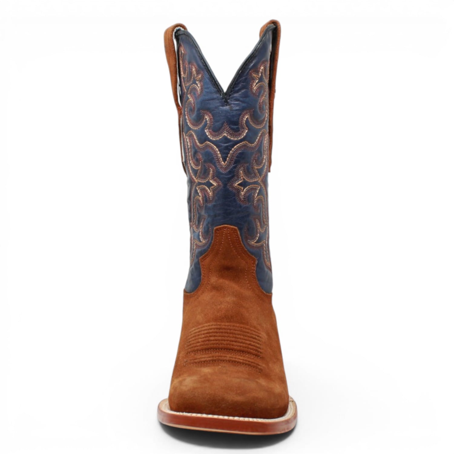 Tanner Mark Boots Boots Men's Ruff Out Leather Square Toe Boots in Cognac - Tanner Mark Boots