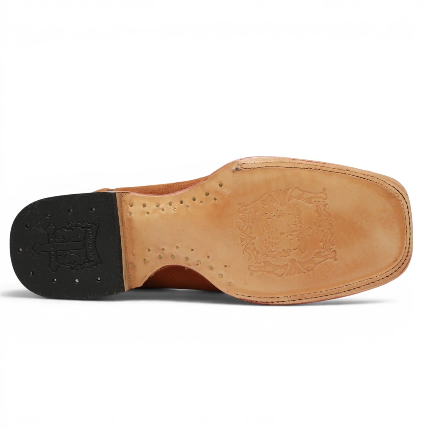 Tanner Mark Boots Boots Men's Ruff Out Leather Square Toe Boots in Cognac - Tanner Mark Boots