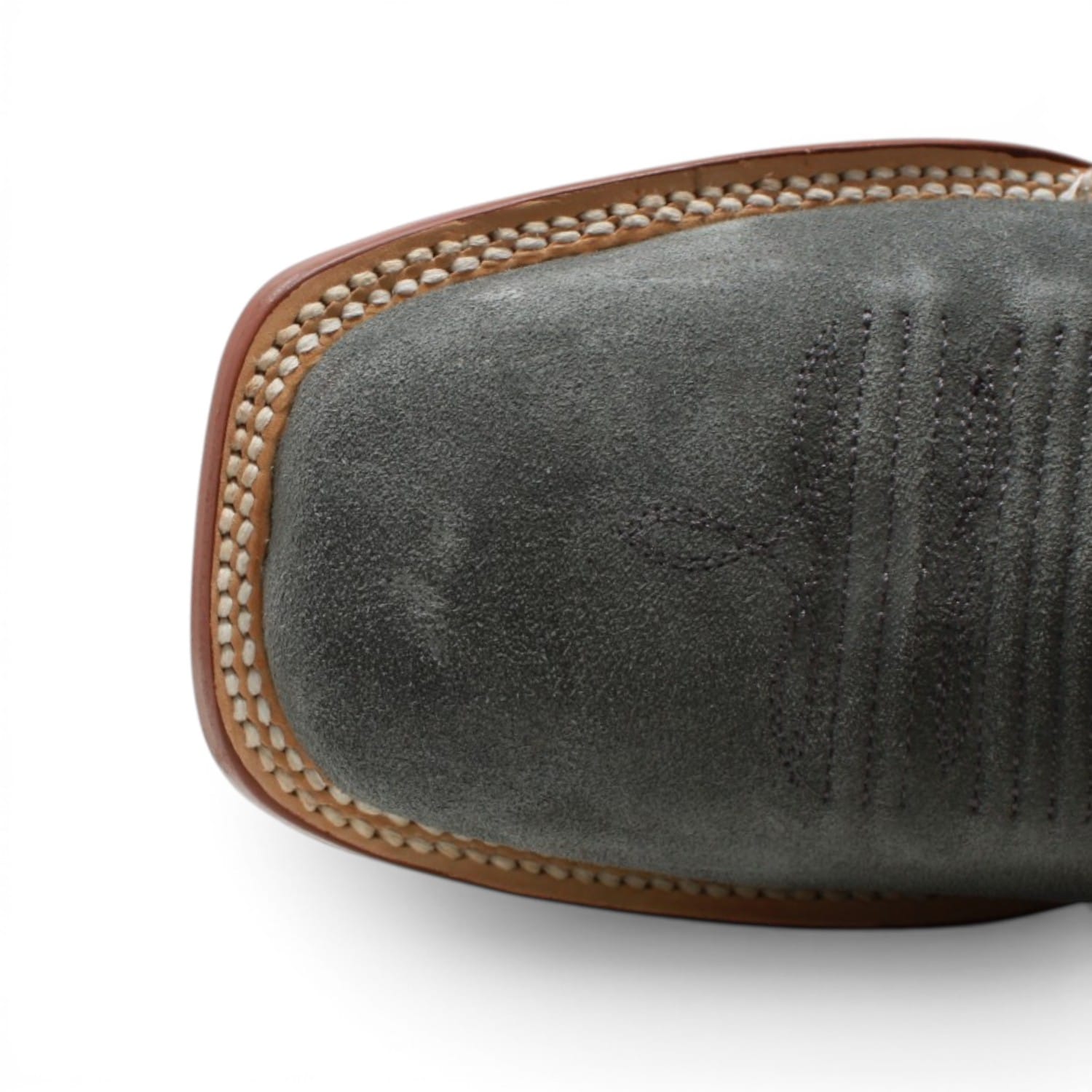 Tanner Mark Boots Boots Men's Ruff Out Leather Square Toe Boots in Grey - Tanner Mark Boots