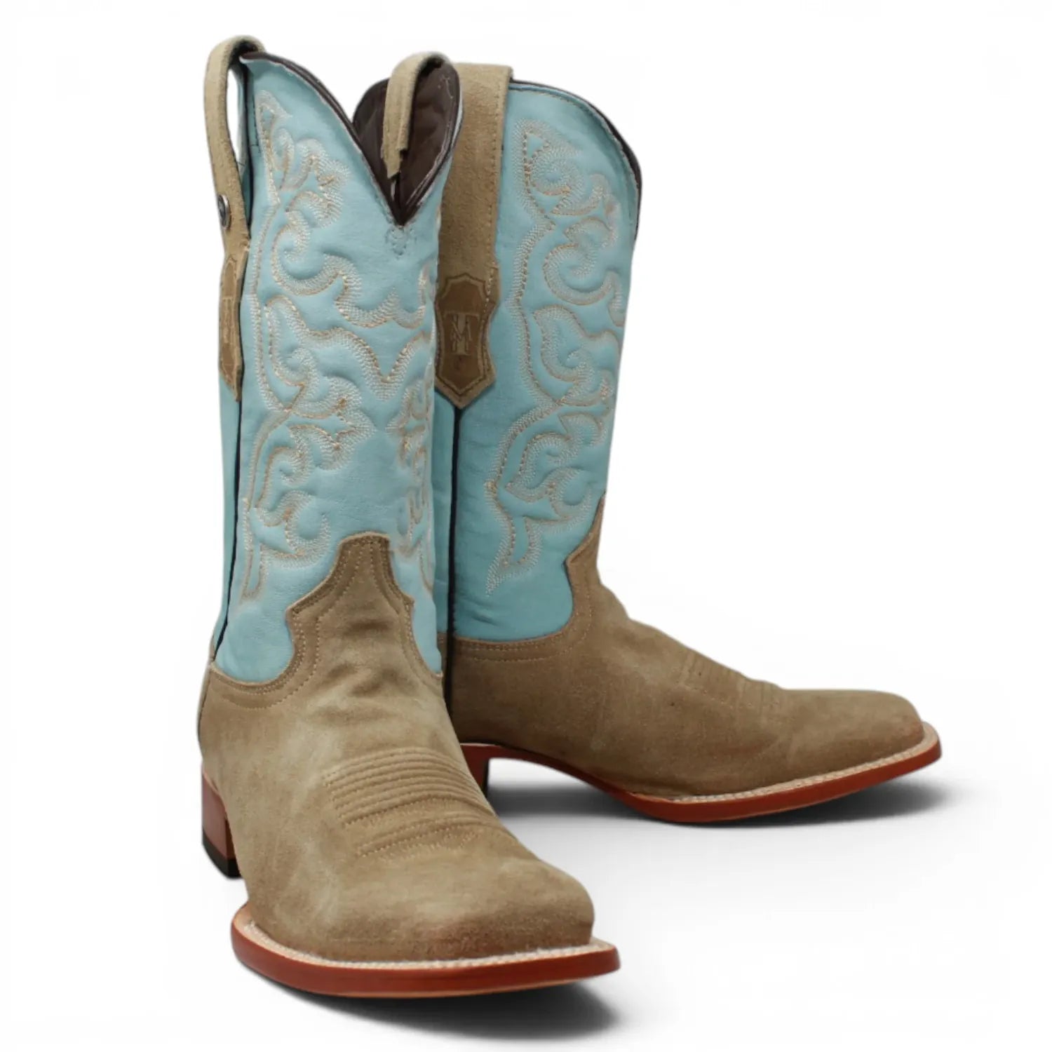 Tanner Mark Boots Boots Men's Ruff Out Leather Square Toe Boots in Sand - Tanner Mark Boots