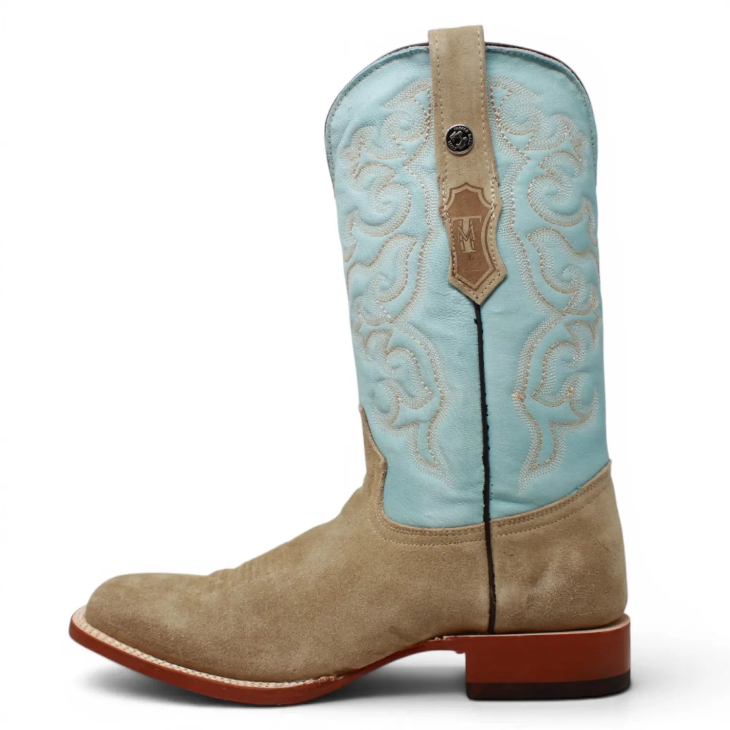 Tanner Mark Boots Boots Men's Ruff Out Leather Square Toe Boots in Sand - Tanner Mark Boots