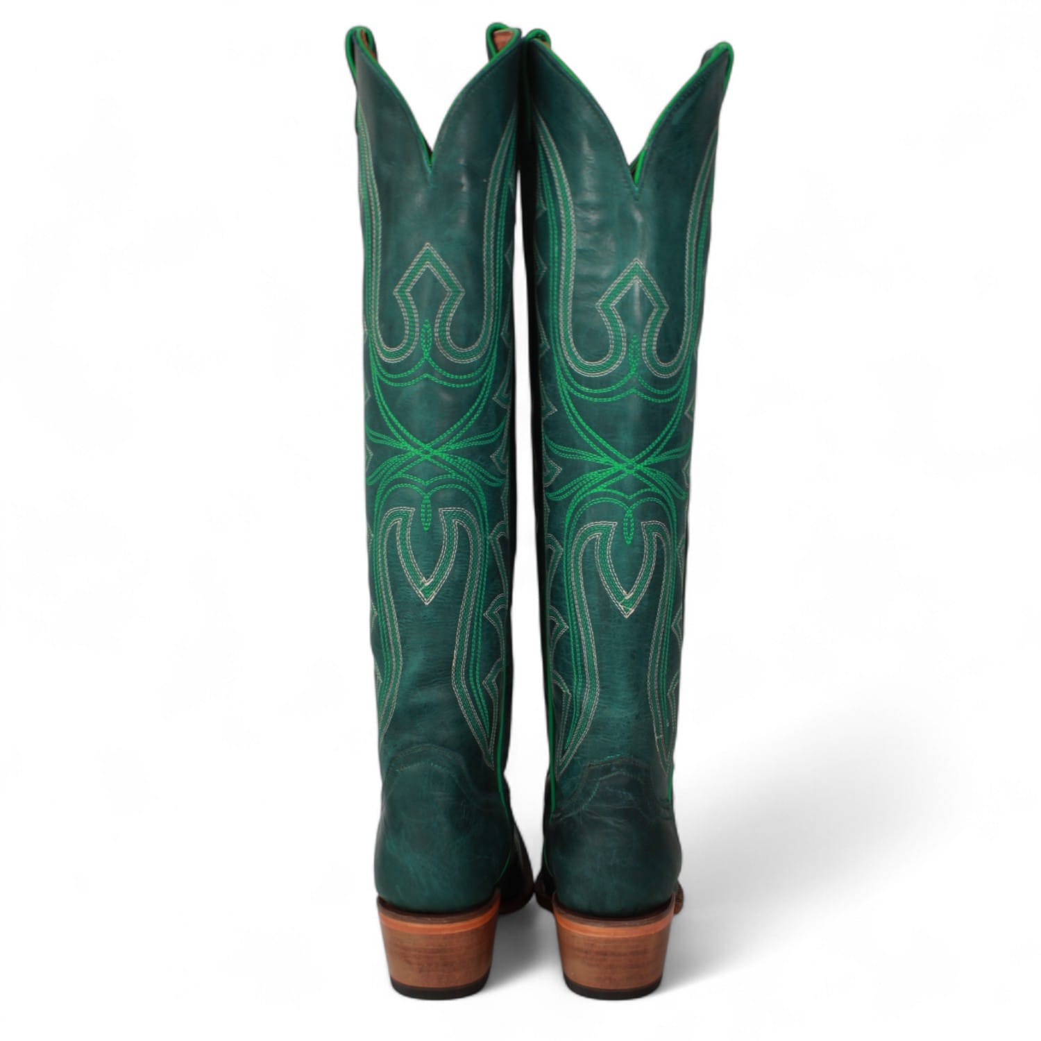 Tanner Mark Boots Boots Women's Fashion Heel Snip Toe Knee High Boots in Green - Tanner Mark Boots