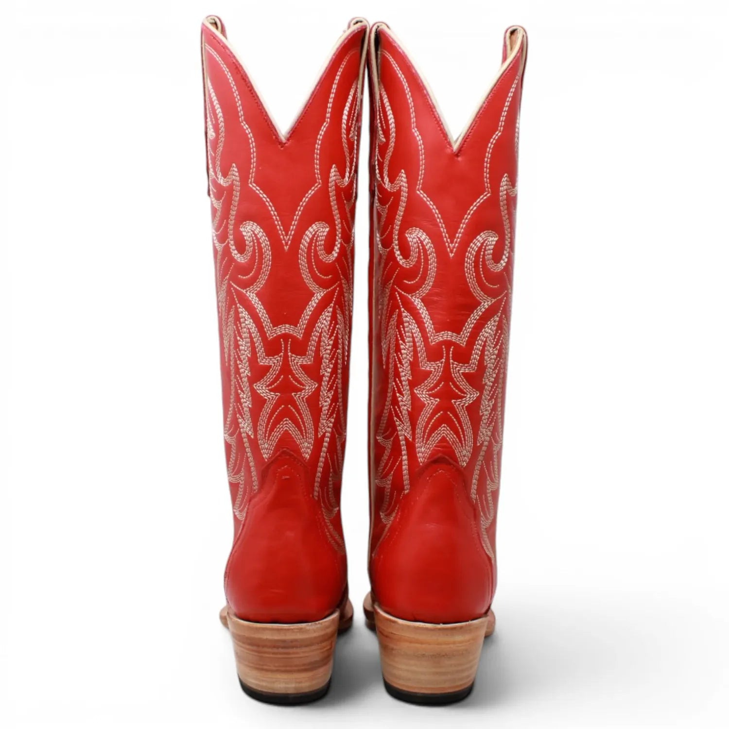 Women's Genuine Leather Triad Snip Toe Boots in Cherry Red - Tanner Mark Boots