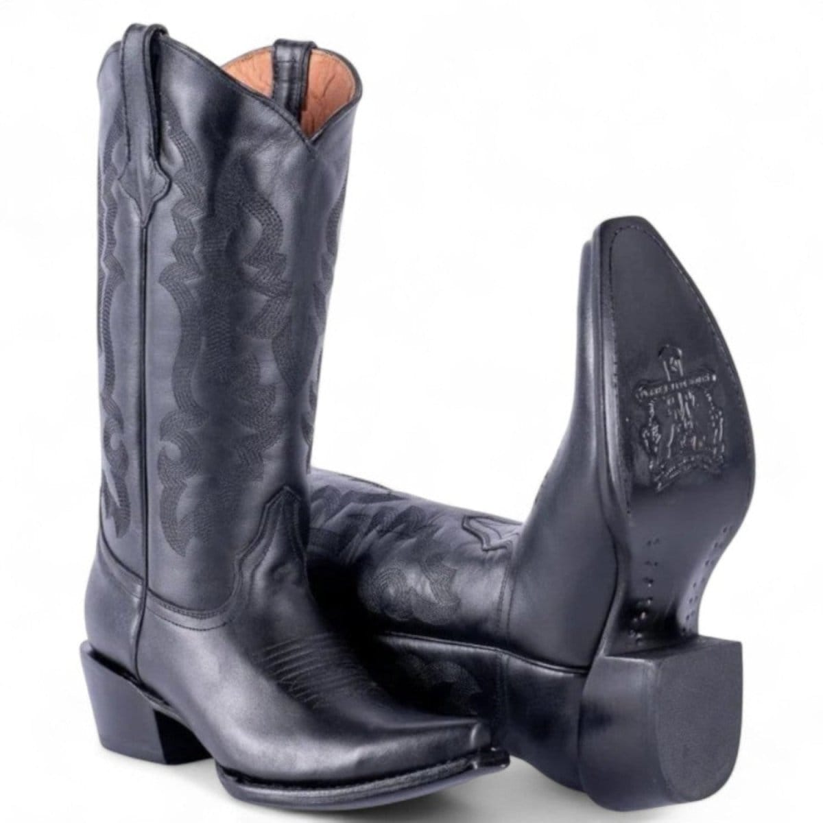 Tanner Mark Boots Boots Women's Leather Dark Horse Snip Toe Boots in Black - Tanner Mark Boots