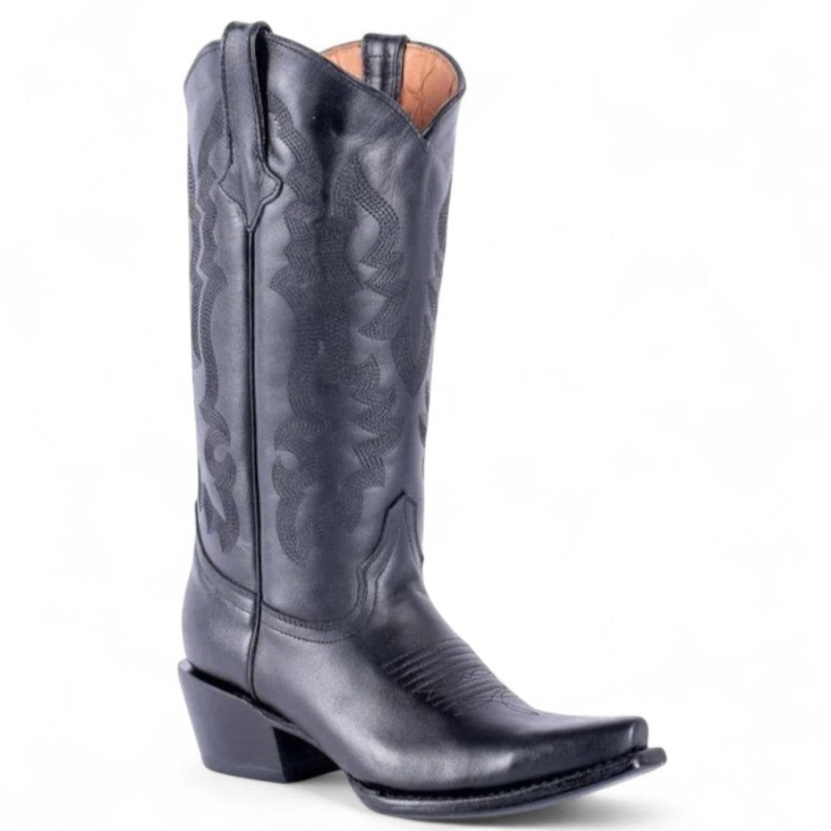 Tanner Mark Boots Boots Women's Leather Dark Horse Snip Toe Boots in Black - Tanner Mark Boots
