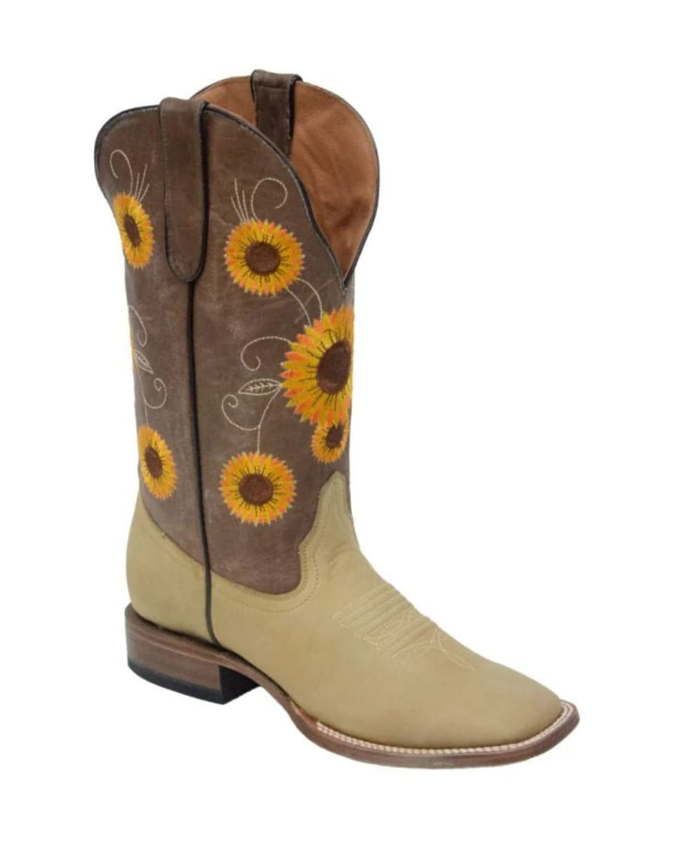 Tanner Mark Boots Boots Women's Leather Square Toe Boots in Crazy Brown - Tanner Mark Boots