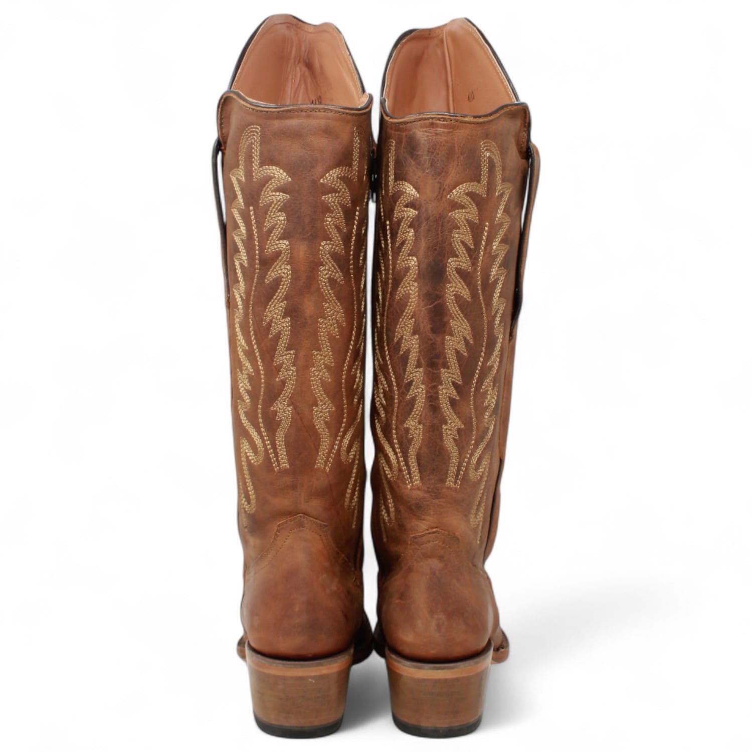 Tanner Mark Boots Boots Women's Leather Square Toe Tall Riding Boots in Brown - Tanner Mark Boots