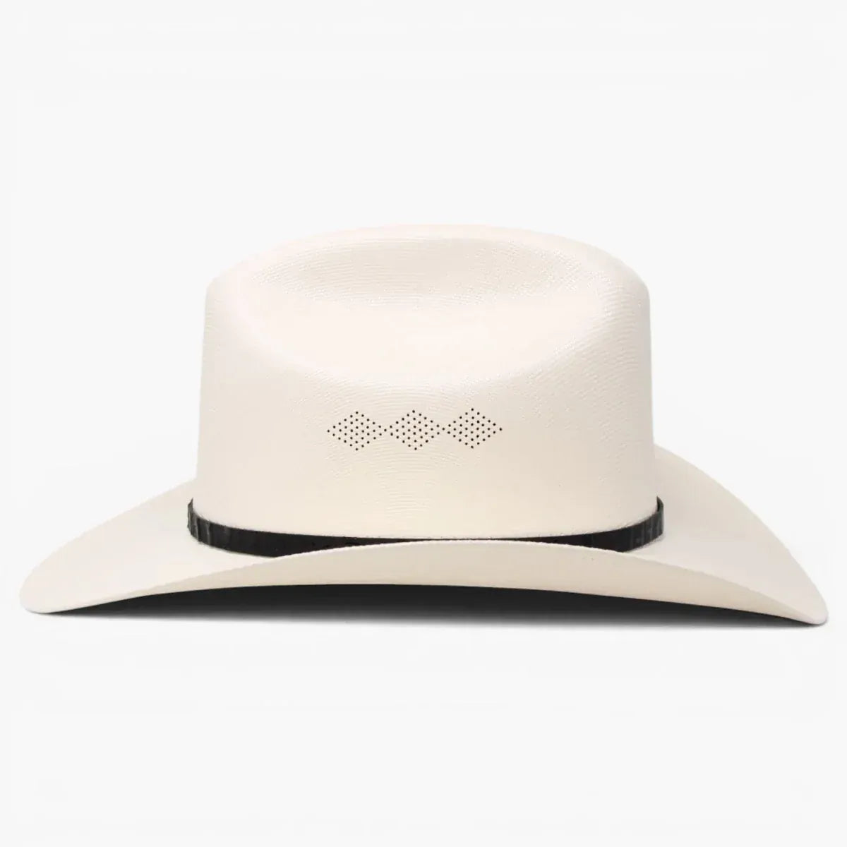 Stone 1,000X Cowboy San Judas Hat Sinaloa Style with Feathers - Natural - Left SIde View