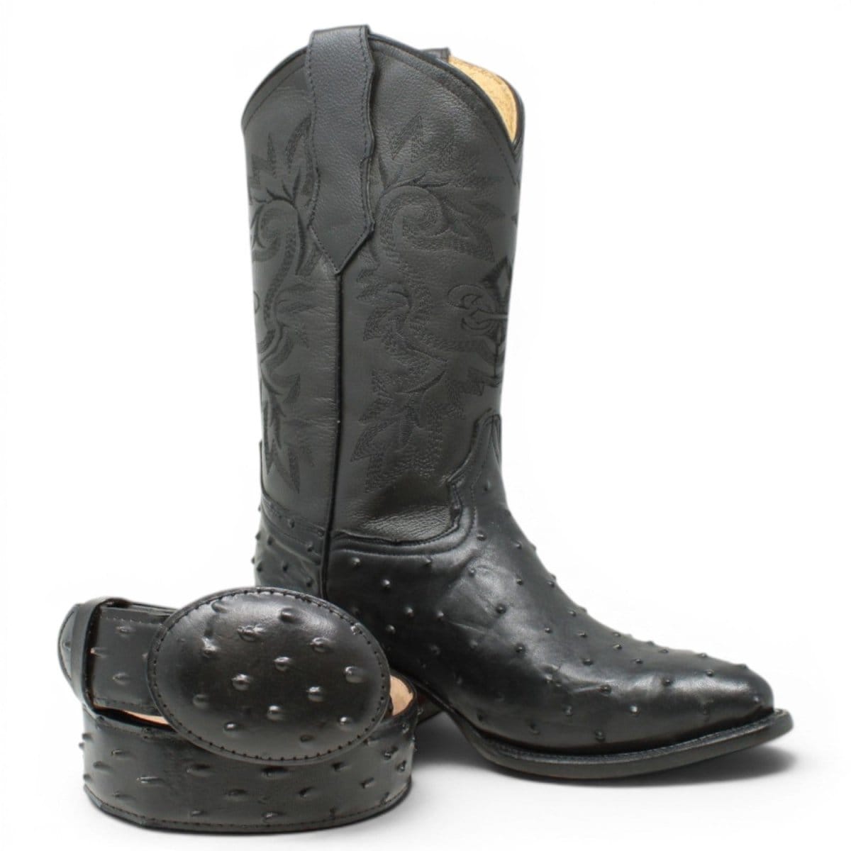 White Diamonds Boots Botas Vaqueras White Diamonds Men´s Ostrich Print Pointed Toe Boot