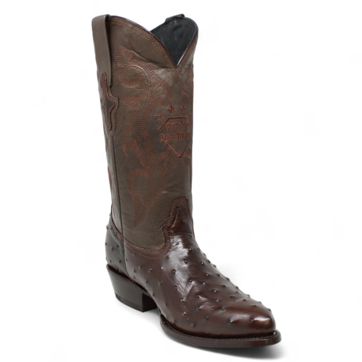 White Diamonds Boots Botas Vaqueras White Diamonds Men´s Ostrich Print Pointed Toe Boot