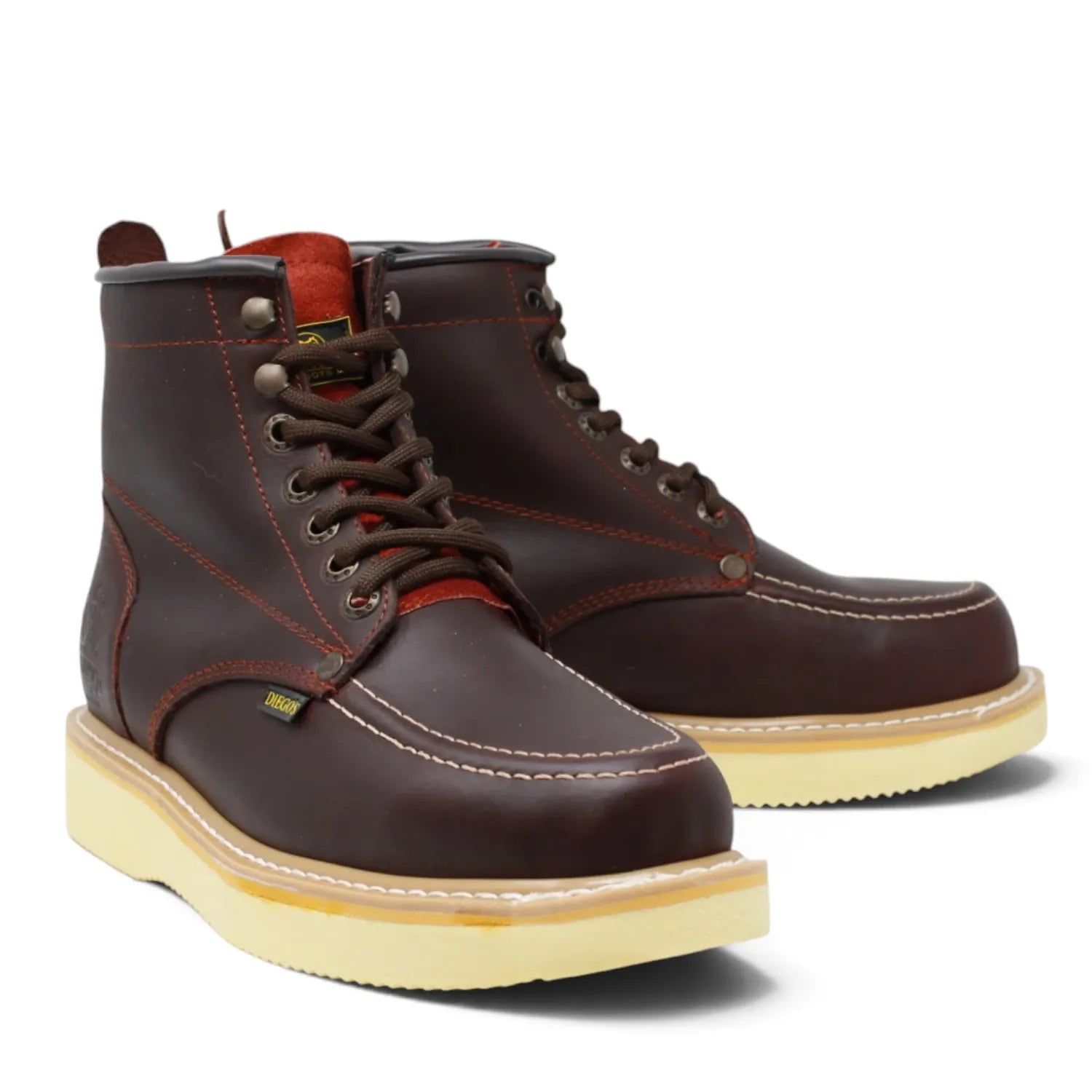Wolverine Boots 6 / Burgundy Rodeo Imports Men's Lace-Up Work Boots with Mil Rayas Sole
