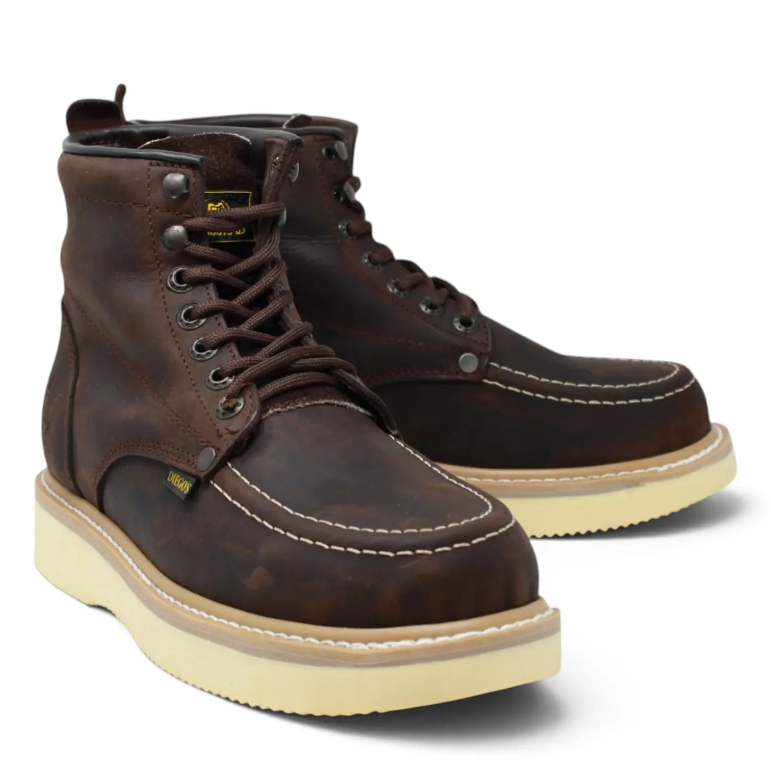 Wolverine Boots 6 / Chocolate Rodeo Imports Men's Lace-Up Work Boots with Mil Rayas Sole