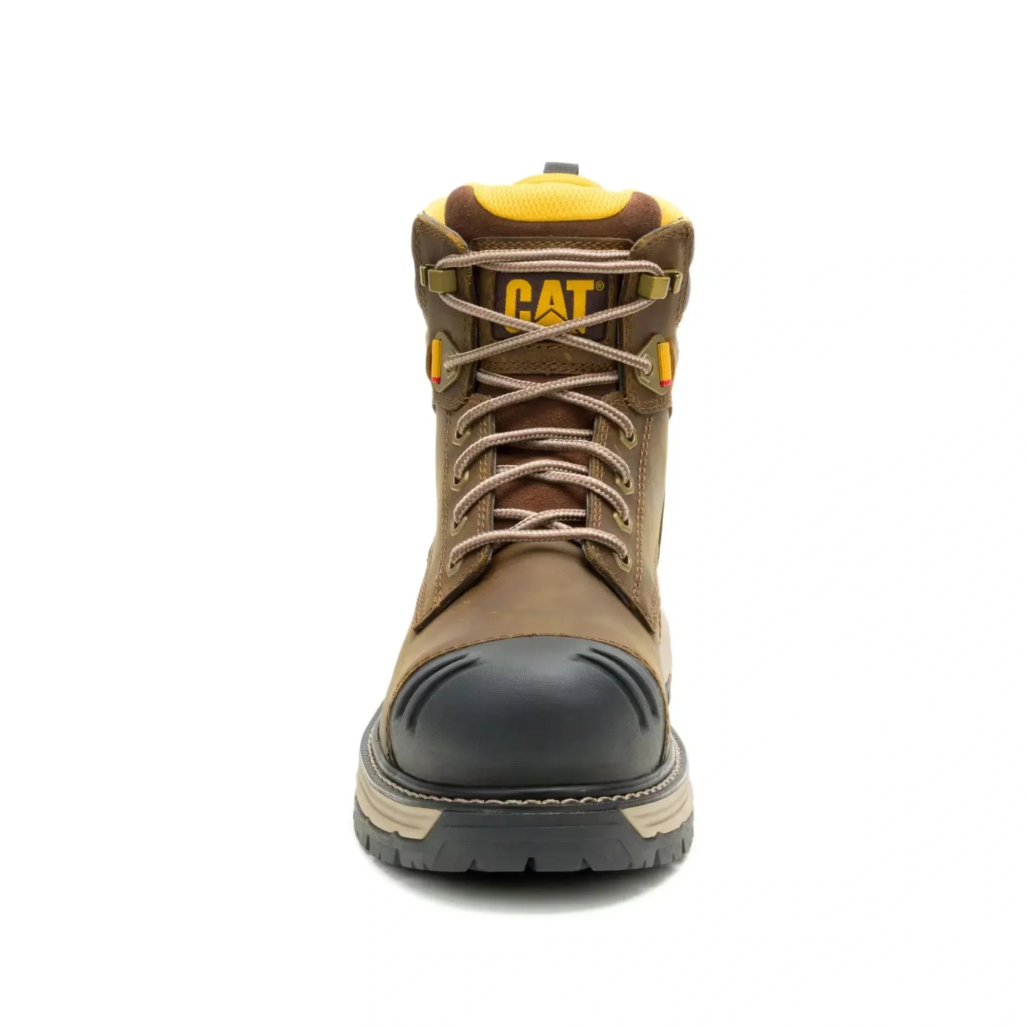 Wolverine Boots Men's Excavator ft Power Spring Technology 6" Waterproof Composite Toe Work Boot Pyramid Sand Color - CAT