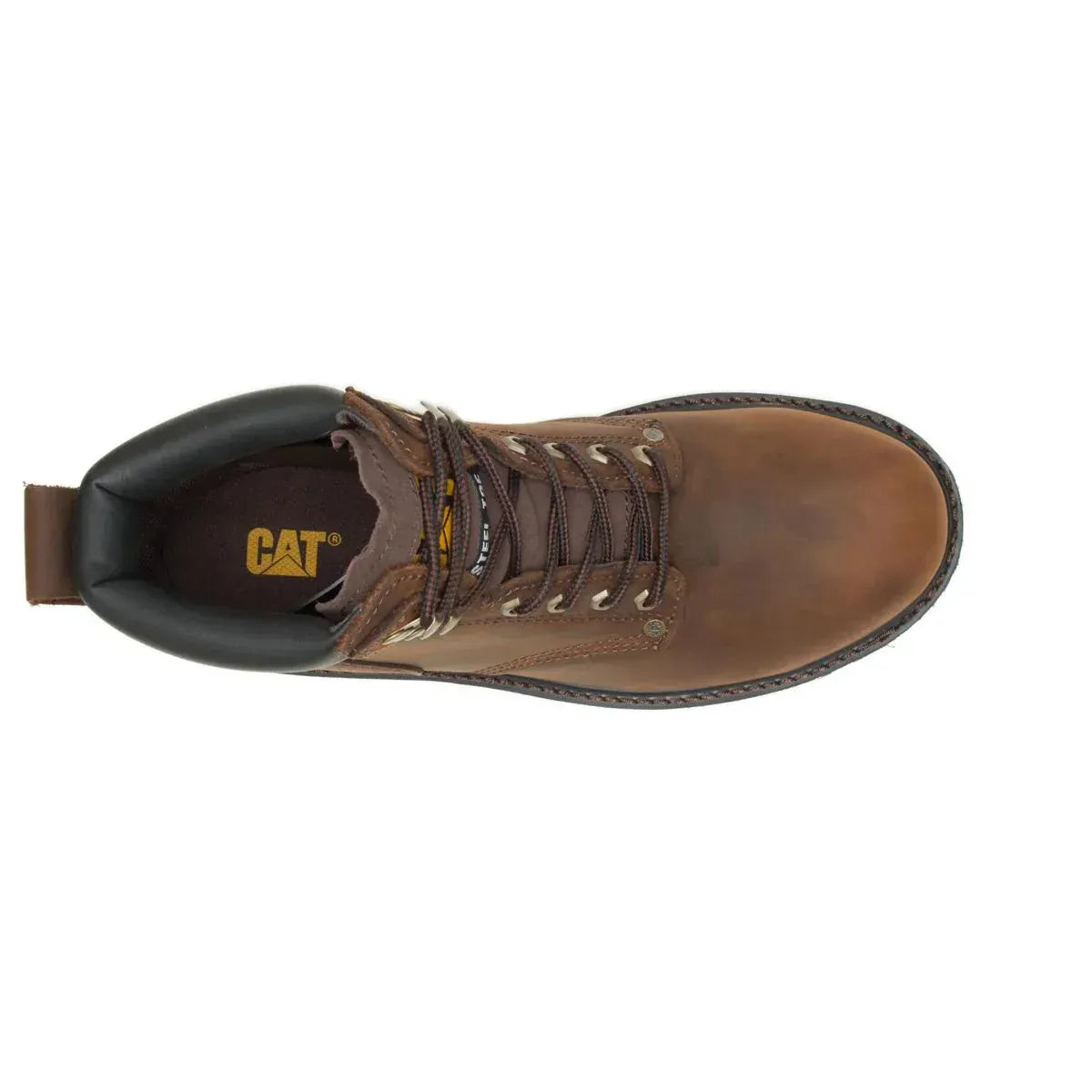 Wolverine Boots Men's Second Shift Steel Toe Work Boot Dark Brown Color - CAT