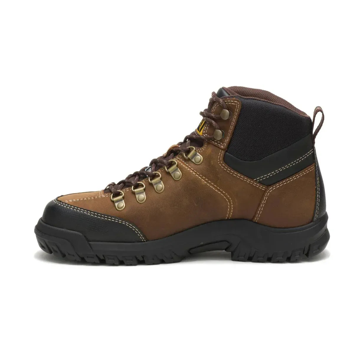 Wolverine Boots Men's Threshold Waterproof Steel Toe Work Boot Real Brown Color - CAT
