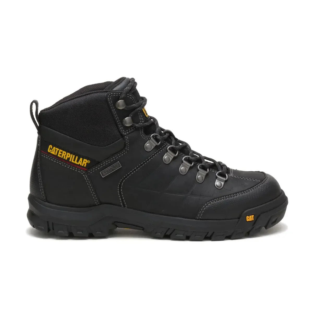 Wolverine Boots Men's Threshold Waterproof Work Boot Black Color - CAT