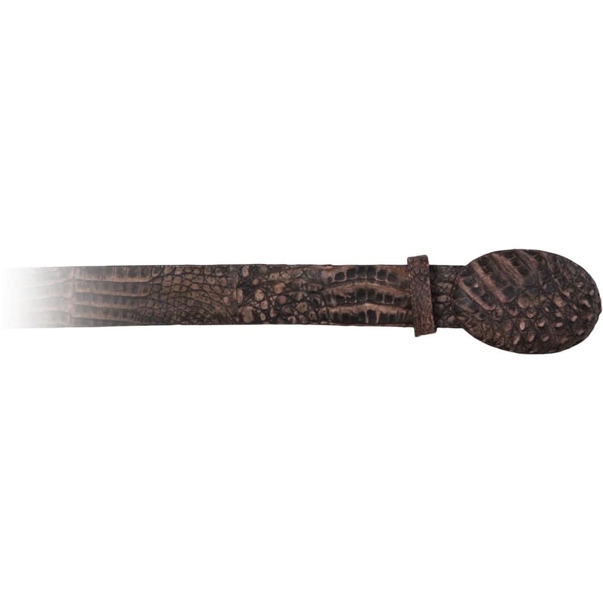 Genuine Caiman Belly Skin Cowboy Belt Sanded Brown Color - Los Altos Boots