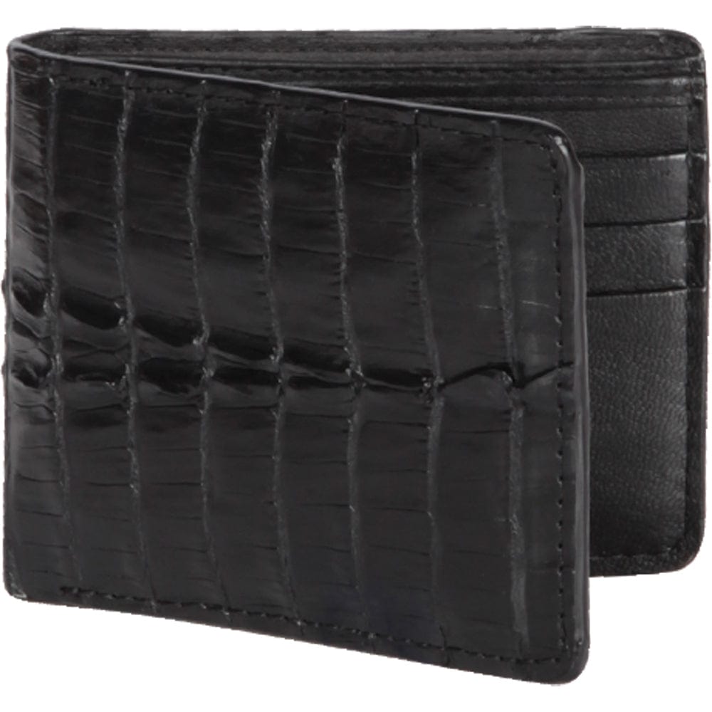 Genuine Caiman Tail Skin Wallet in Black Color - Los Altos Boots