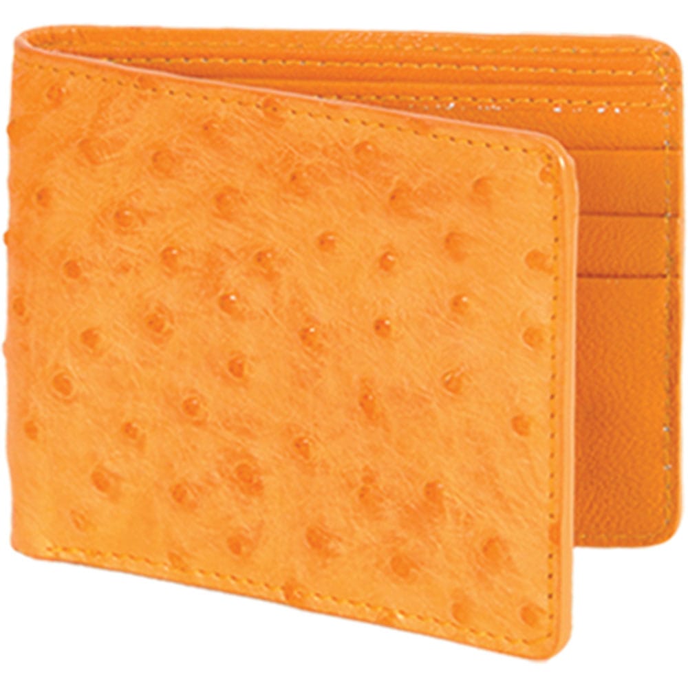 Genuine Ostrich Skin Wallet in Buttercup Color - Los Altos Boots